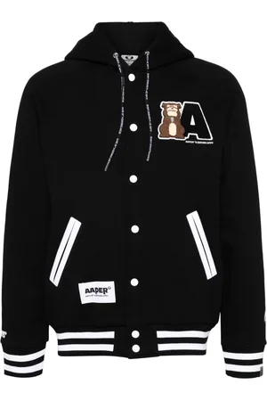 A Bathing Ape Logo-patch hooded jacket