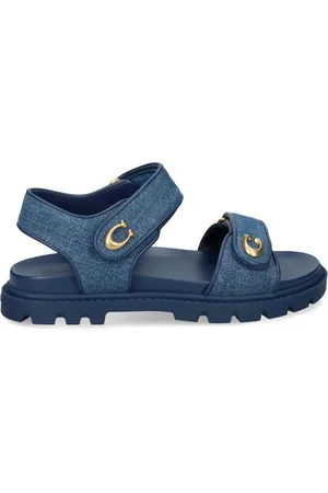 Coach Brynn denim touch-strap sandals