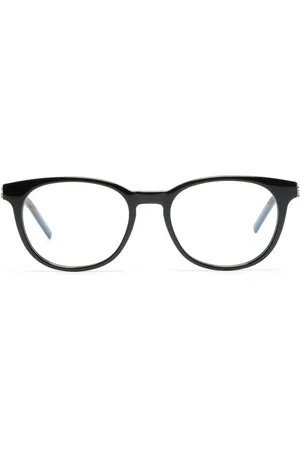 Saint Laurent Round-frame logo-detail glasses