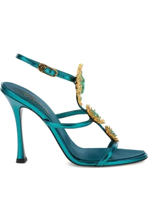 Roberto Cavalli Floral-appliqu?? sandals