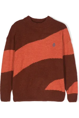 The Animals Observatory Two-tone intarsia-knit jumper