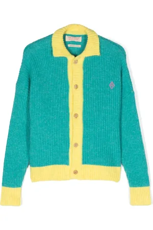 The Animals Observatory Logo-embroidered knitted cardigan