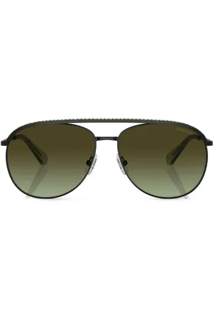 Swarovski Crystal-embellished pilot-frame sunglasses