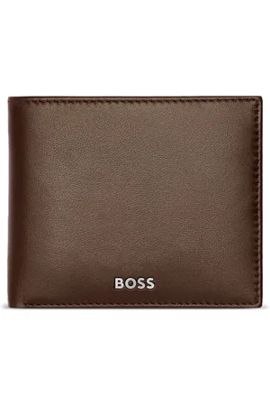 HUGO BOSS Logo-print leather wallet