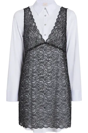 Cinq A Sept Catilina lace-overlay dress
