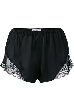 Gilda & Pearl Rita lace-trimmed satin shorts