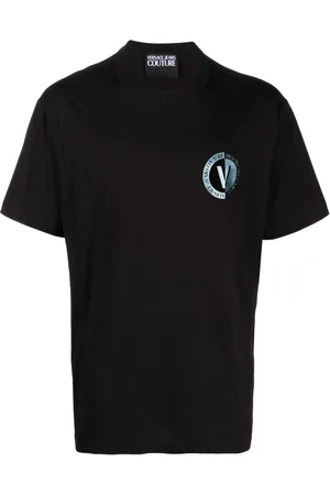 VERSACE Logo-print cotton T-shirt