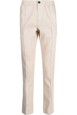 Michael Kors Cotton-linen blend pintuck trousers