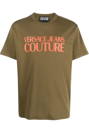 VERSACE Logo-print cotton T-shirt
