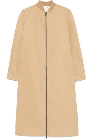 ALYSI Crinkled-finish trench coat
