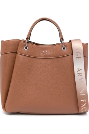 Armani Exchange Large logo-stamp tote bag