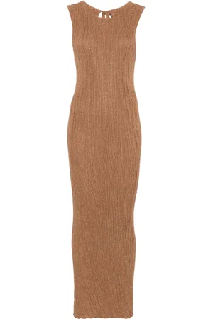 AKEP Ribbed lurex maxi dress