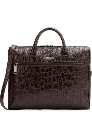 Roberto Cavalli Crocodile-effect briefcase