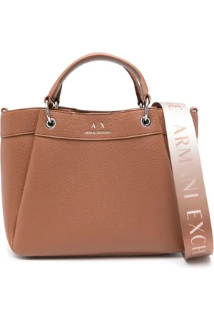 Armani Exchange Medium logo-stamp tote bag
