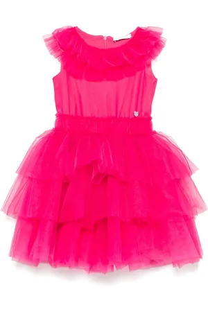 MONNALISA Tulle-inserts dress