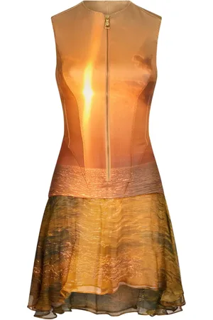Roberto Cavalli Abstract-print mini dress