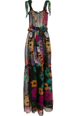 AMIR SLAMA Semi-sheer silk maxi dress