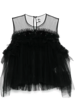 NOIR KEI NINOMIYA Tulle ruffle blouse