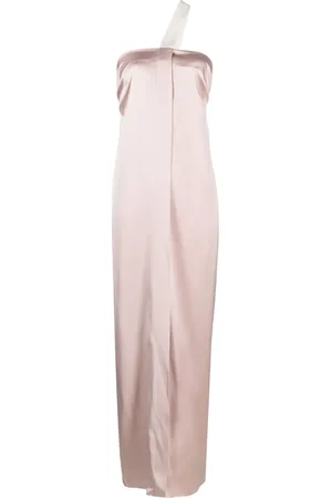 Fendi One-shoulder silk long dress