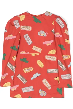 The Animals Observatory Otter graphic-print cotton minidress