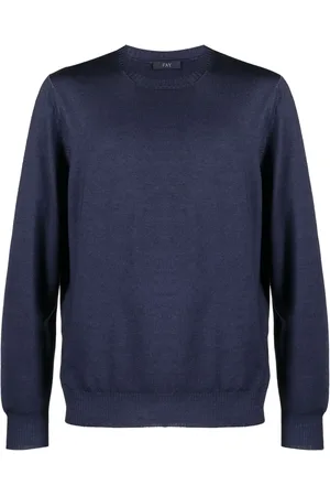 FAY Logo-tag crew-neck jumper