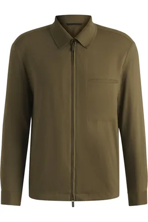HUGO BOSS Zip-up shirt jacket
