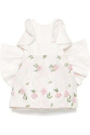 Maison Ava Floral-appliqué dress