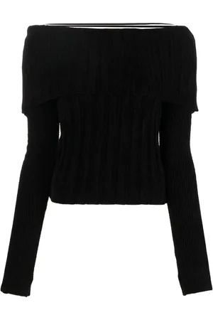 Jacquemus Off-shoulder ribbed-knit jumper