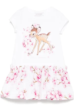 MONNALISA X Disney Bambi-print dress