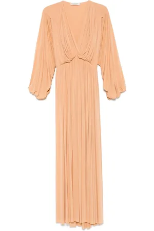 Serafini Gathered-detail maxi dress