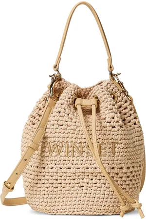 Twin-Set Logo-embroidered bucket bag