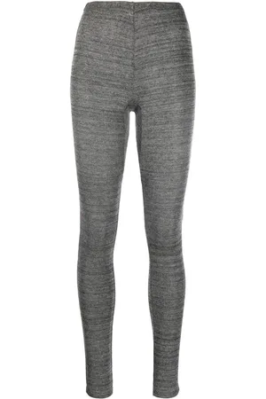 Marant Etoile Ribbed-knit high-waist leggings