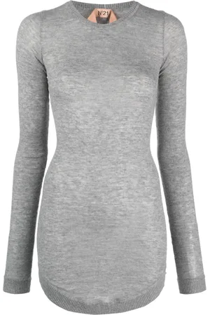 Nº21 Semi-sheer mélange-effect jumper