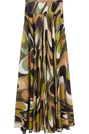 Puccini Onde-print maxi skirt