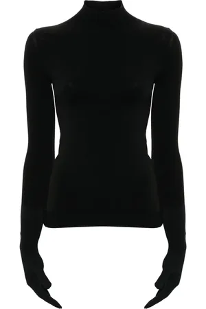 Balenciaga High-neck fine-knit jumper