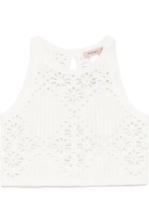 Twin-Set Crochet-knit crop top