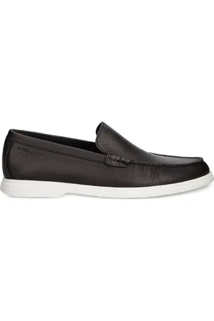 HUGO BOSS Leather slip-on loafers