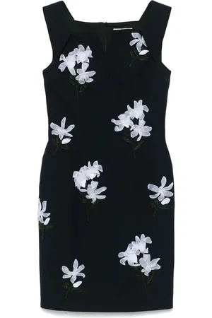 Shushu/Tong Floral-appliqué mini dress