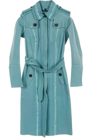 Burberry 2010s leather trench coat