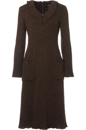 CHANEL Brushed-effect midi dress