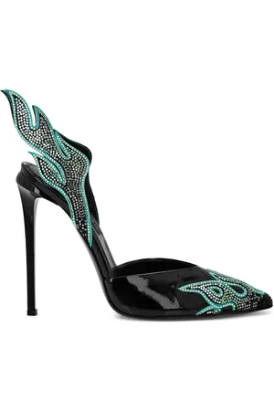 Philipp Plein 120mm flame-detail pumps