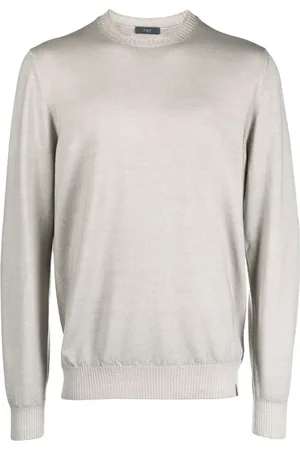 FAY Logo-tag crew-neck jumper