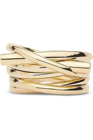 Salvatore Ferragamo Size 56 Gancini-silhouette chunky ring