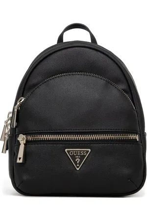 Guess Logo-plaque faux-leather backpack