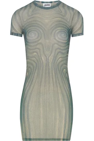 Jean Paul Gaultier Spiral-print dress