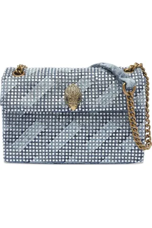 Kurt Geiger Kensington studded denim shoulder bag