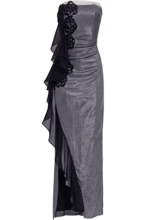 Lethicia Bronstein Lurex strapless gown