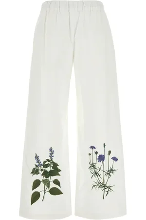 Max Mara Volante floral-embroidered wide-leg trousers