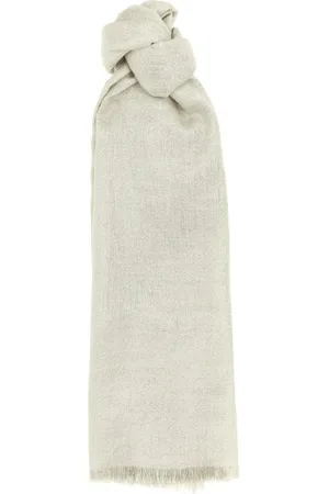 Brunello Cucinelli Metallic frayed scarf