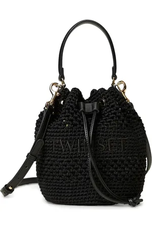 Twin-Set Logo-embroidered bucket bag